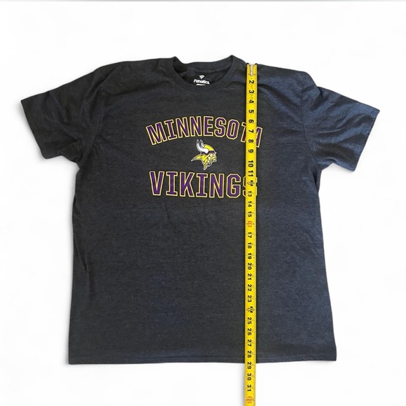 Fanatics Dark Gray Minnesota Tee with Purple and Gold Accents Men’s Size XXL - Picture 2 of 6